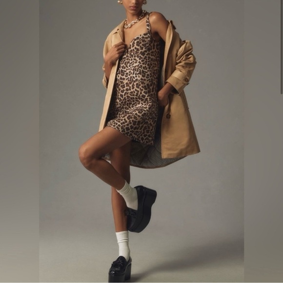 Anthropologie Dhruv Kapoor Leopard Print Mini Dress - Picture 7 of 16